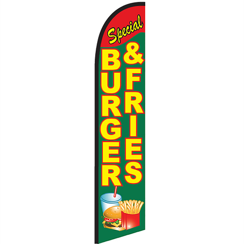 Burgers Fries Knit Poly Banner