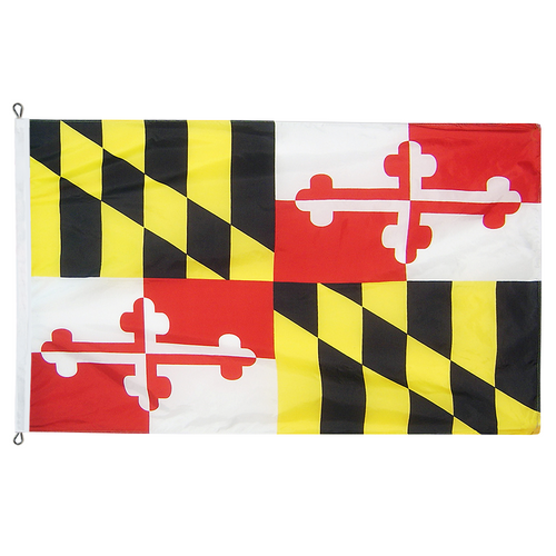 Maryland Flag with Rope and Thimble Nylon