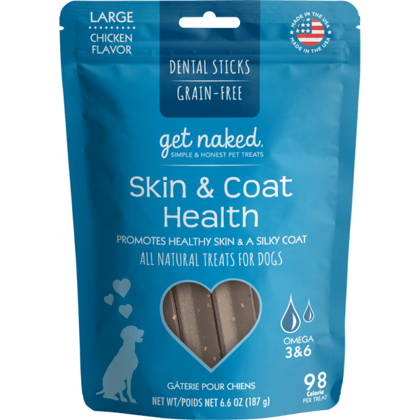 Get Naked Dental Chews - Skin & Coat Health - Large (5 Pack)