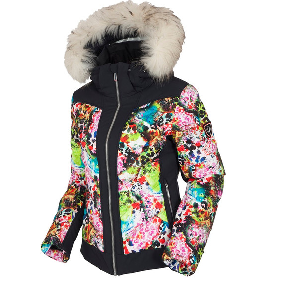 2019 Sunice Neva Womens Abstract Animal Jacket with Fur
