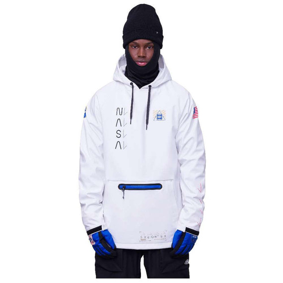 2024 686 Waterproof Mens Nasa White Hoody