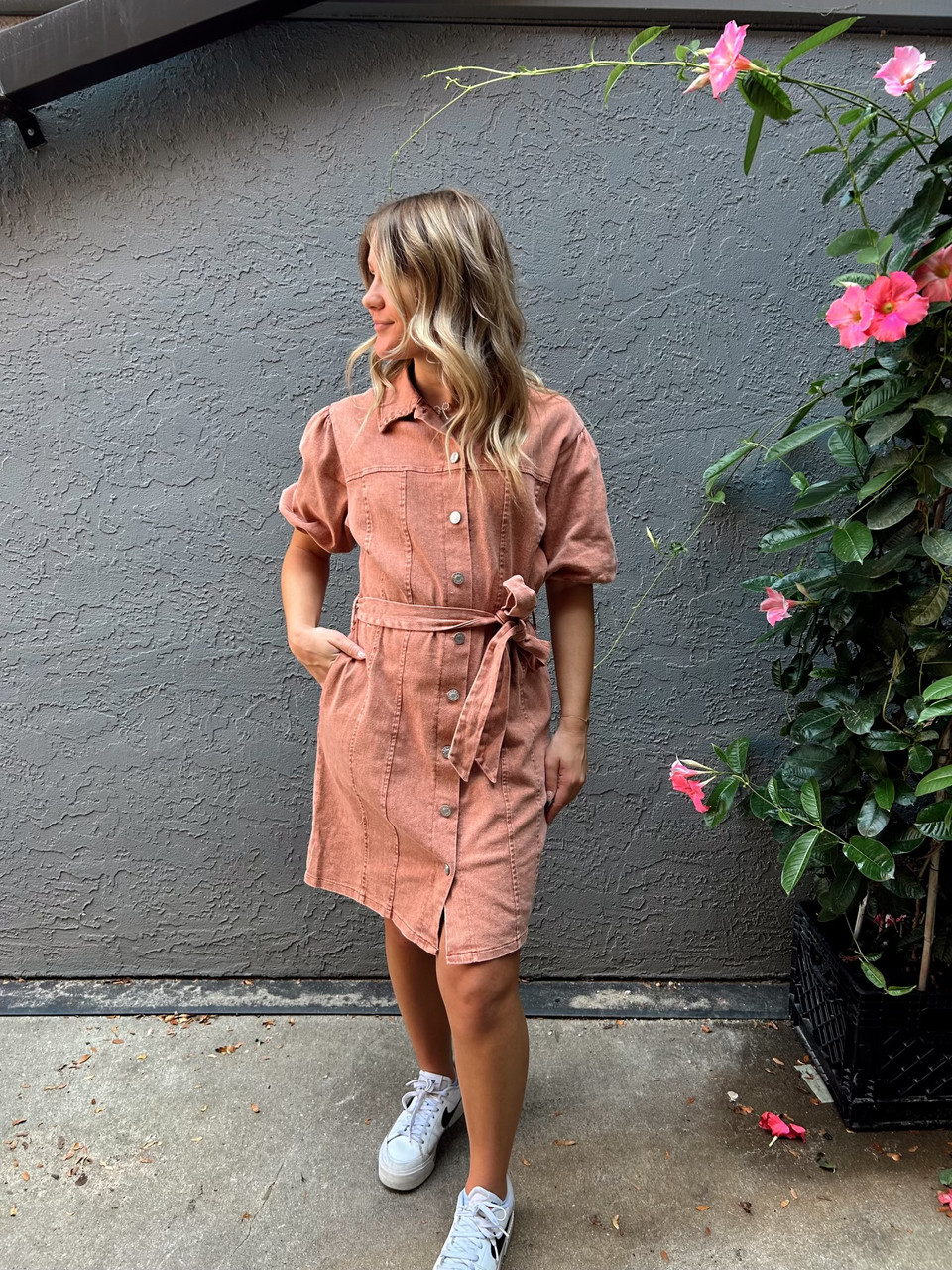 Cinnamon Denim Dress