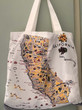 California, blue, Map Tote--Medium