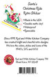 Santa's Christmas Ride Sticker, package insert
