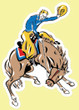 Bucking Bronco Sticker