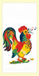 Rainbow Rooster Tea Towel