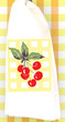 Blue Ribbon Cherries Tea Towel