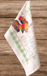 2027 Rainbow Rooster Calendar Tea Towel