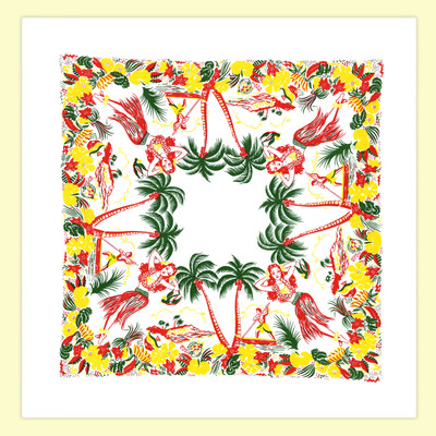 Lovely Oahu  Map Towel Lovely Oahu  Map Towel