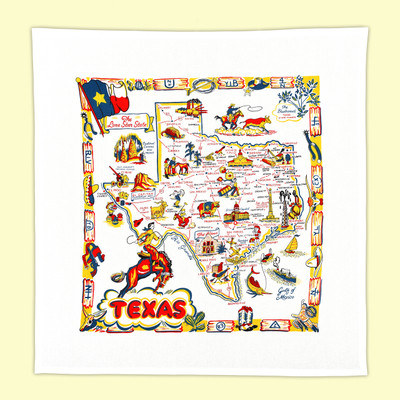 Texas Map Towel Texas Map Towel