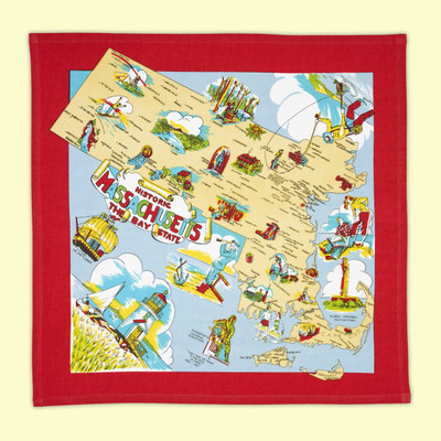 Massachusetts Map Towel Massachusetts Map Towel