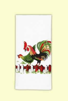Henpecked Towel, roosters Henpecked Towel, roosters