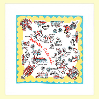 Aloha Hawaii Map Towel Aloha Hawaii Map Towel