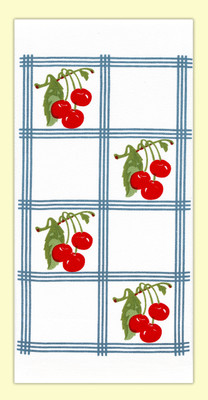 Country Cherry , blue, Towel Country Cherry , blue, Towel
