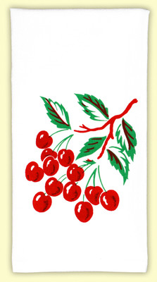 Cherries towel, retro