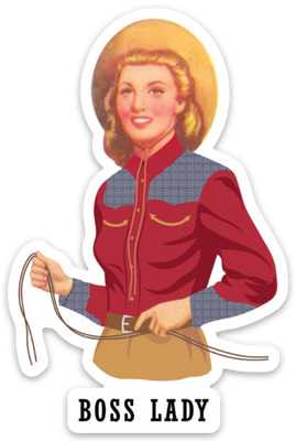Boss Lady retro sticker Boss Lady retro sticker