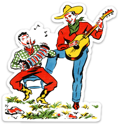 Singing Cowboys retro sticker Singing Cowboys retro sticker