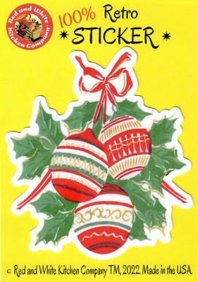 Vintage Ornaments Christmas Sticker Vintage Ornaments Christmas Sticker