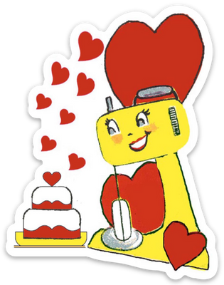 Love Cake Valentine Hearts Sticker Love Cake Valentine Hearts Sticker