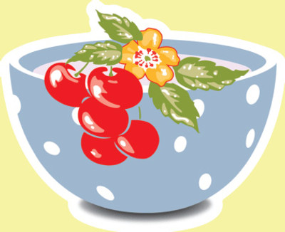 Bowl of Cherries Sticker