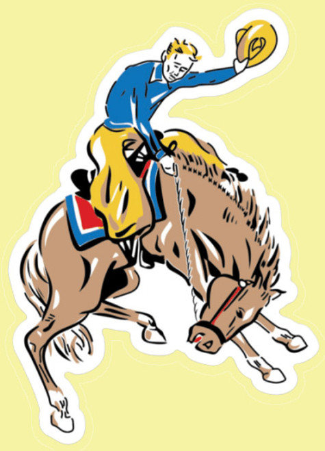 Bucking Bronco Sticker