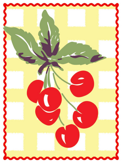 Blue Ribbon Cherries Sticker