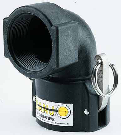 Banjo 150D90 | 1½" 90° Female Coupler X 1½" - Female Thread, Poly