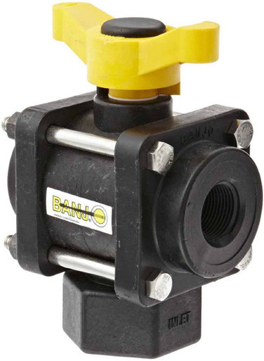 Banjo V075BL | 3/4" 3-Way Bottom Load Valve