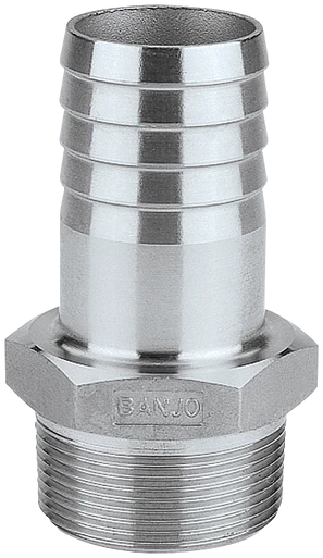 Banjo HB050-058SS | ½" MNPT X 5/8" Hose Barb, SS
