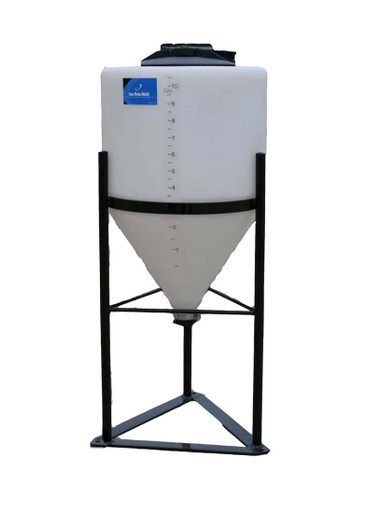 10 Gallon Inductor Full Drain Cone Bottom Tank w/ Stand