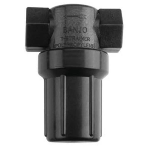 Banjo LSTM075 | ¾" X ¾" Mini T Strainer W/ Mesh Screen & Black Bowl