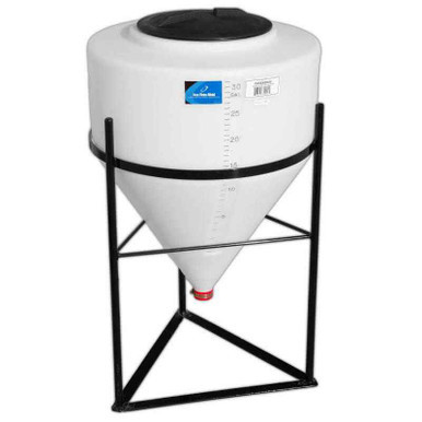 30 Gallon Inductor Full Drain Cone Bottom Tank w/ Stand