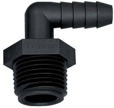 Hose Barb Elbow Fitting - 1/4" MPT x 3/8" Hose Barb-1703065444