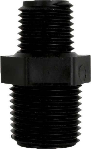 Pipe Nipple Fitting - 11/16" MPS x 1/4" MPT-1703067355