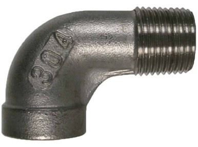 Stainless Steel Pipe Street Elbow Fitting - 1/4" FPT x 1/4" MPT