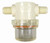 Nylon in-line spot sprayer strainer, 1/2” MNPT, 40M, viton gasket, clear bowl