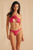 Pink Halter Bikini Set with Rose Detail – Minimal Cut Two-Piece Swimsuit
