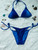Blue Triangle Bikini Set with Side Tie Bottoms – Minimal Two-Piece Swimwear
