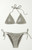 Triangle Bikini Set with Side Ties in Silver Grey – Minimal Boutique Swimwear