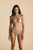 Textured Bandeau Bikini Set with Cut-Out Detail in Soft Gold – Boutique Swimwear