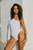 White One-Shoulder Bodysuit with Long Sleeve — Asymmetric Silhouette