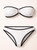 White Ribbed Bandeau Bikini