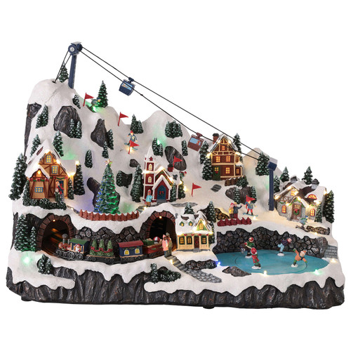 Light Up Christmas Village - Ice Skaters and Village Light Up Christmas Village - Ice Skaters and Village