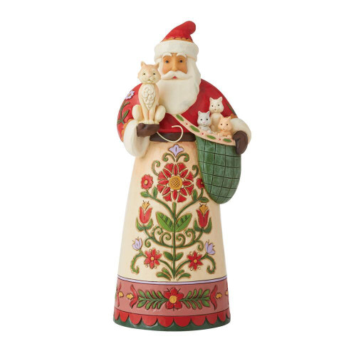 Santa Holding Cat and Kittens - Jim Shore - 26cm Santa Holding Cat and Kittens - Jim Shore - 26cm