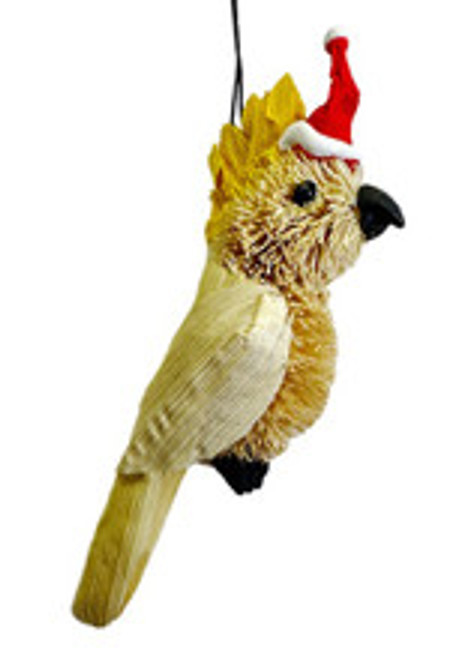 Bristlebrush Cockatoo Christmas Ornament - 7-9cm Eco-Friendly Holiday Decor Bristlebrush Cockatoo Christmas Ornament - 7-9cm Eco-Friendly Holiday Decor