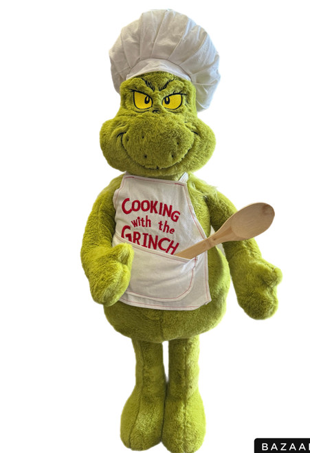 95cm Grinch Standing Chef Figure - Festive Christmas Holiday Decor 95cm Grinch Standing Chef Figure - Festive Christmas Holiday Decor