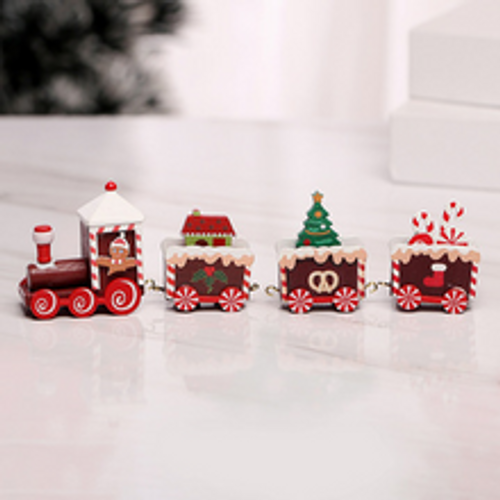 Brown Gingerbread Mini Christmas Train Advent Calendar - 20cm Reusable Holiday Decor Brown Gingerbread Mini Christmas Train Advent Calendar - 20cm Reusable Holiday Decor