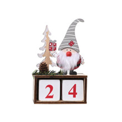 Grey Gnome Christmas Advent Calendar - 15cm Cute Reusable Holiday Decor Grey Gnome Christmas Advent Calendar - 15cm Cute Reusable Holiday Decor