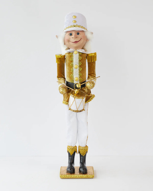 64cm Gold & White Soldier Elf with Staff - Christmas Holiday Figurine 64cm Gold & White Soldier Elf with Staff - Christmas Holiday Figurine