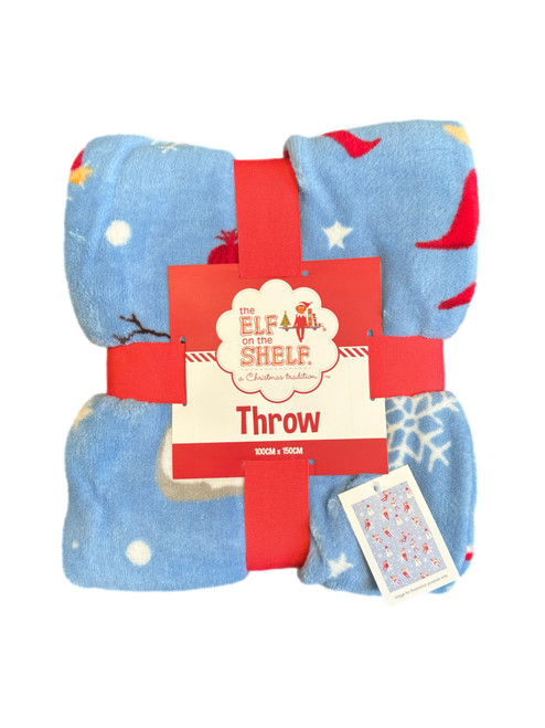 Elf on the Shelf Snowflakes Fleece Blanket 100x150cm - Christmas Decor Elf on the Shelf Snowflakes Fleece Blanket 100x150cm - Christmas Decor